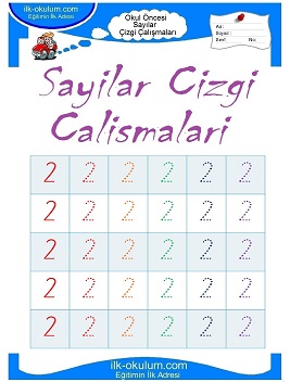 Çocuklar İçin Çizgi Çalışma Sayfaları 